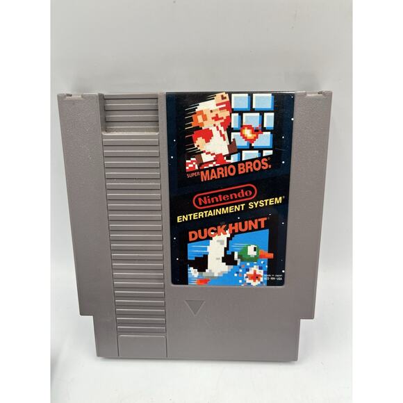 Super Mario Bros. Duck Hunt With Manual (Nintendo NES, 1988) Authentic/ Sleeve - Picture 6 of 9